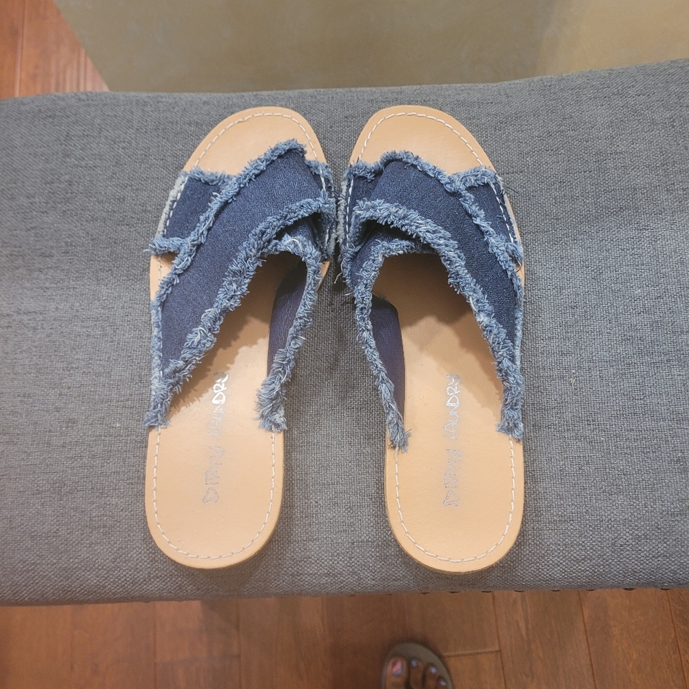 Dirty Laudry Blue jean slip on Sandler. Size 9.